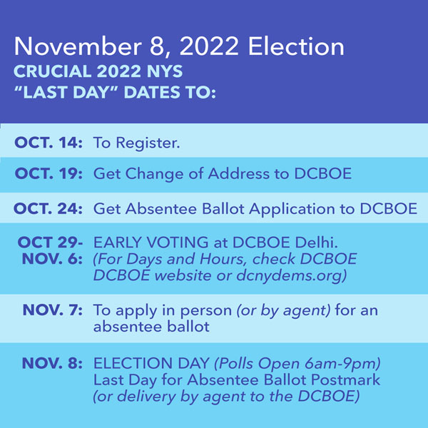 Plan Your Vote: Important Dates