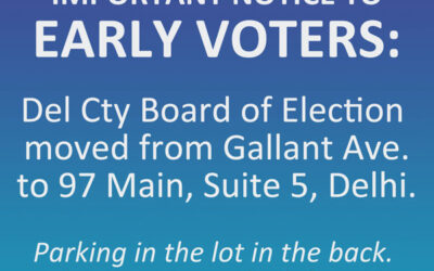 Early Voters: Board of Elections Has Moved.